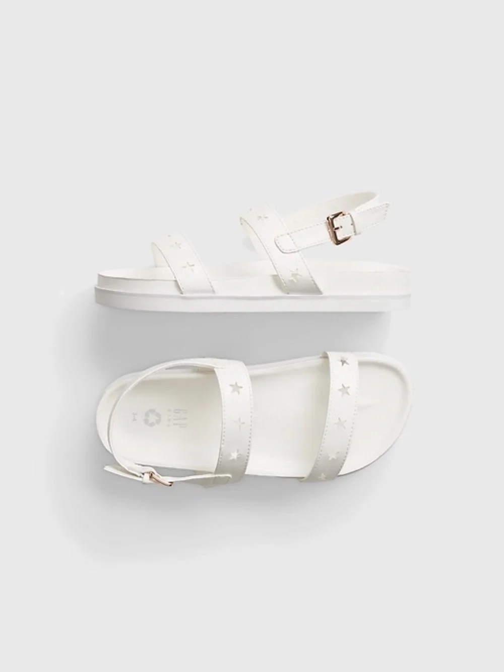 GAP White Star Accent Kids Buckle Strap Sandals